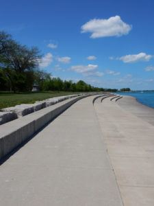 Chicago lakeshore after anti-erosion project