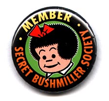 Secret Bushmiller Society button
