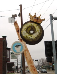 Donut king sign from Roadside Art: Beauties from Downstate Illinois