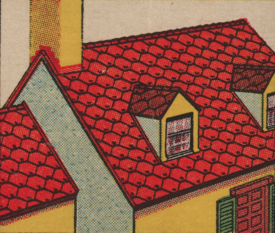 Drawing of a house from Roadside Art: Vintage Architectural Miniatures from Matchbooks