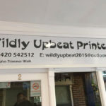 Wildly Upbeat Printers. High Street, Alton, UK (guest photo by Martin Stocks)
