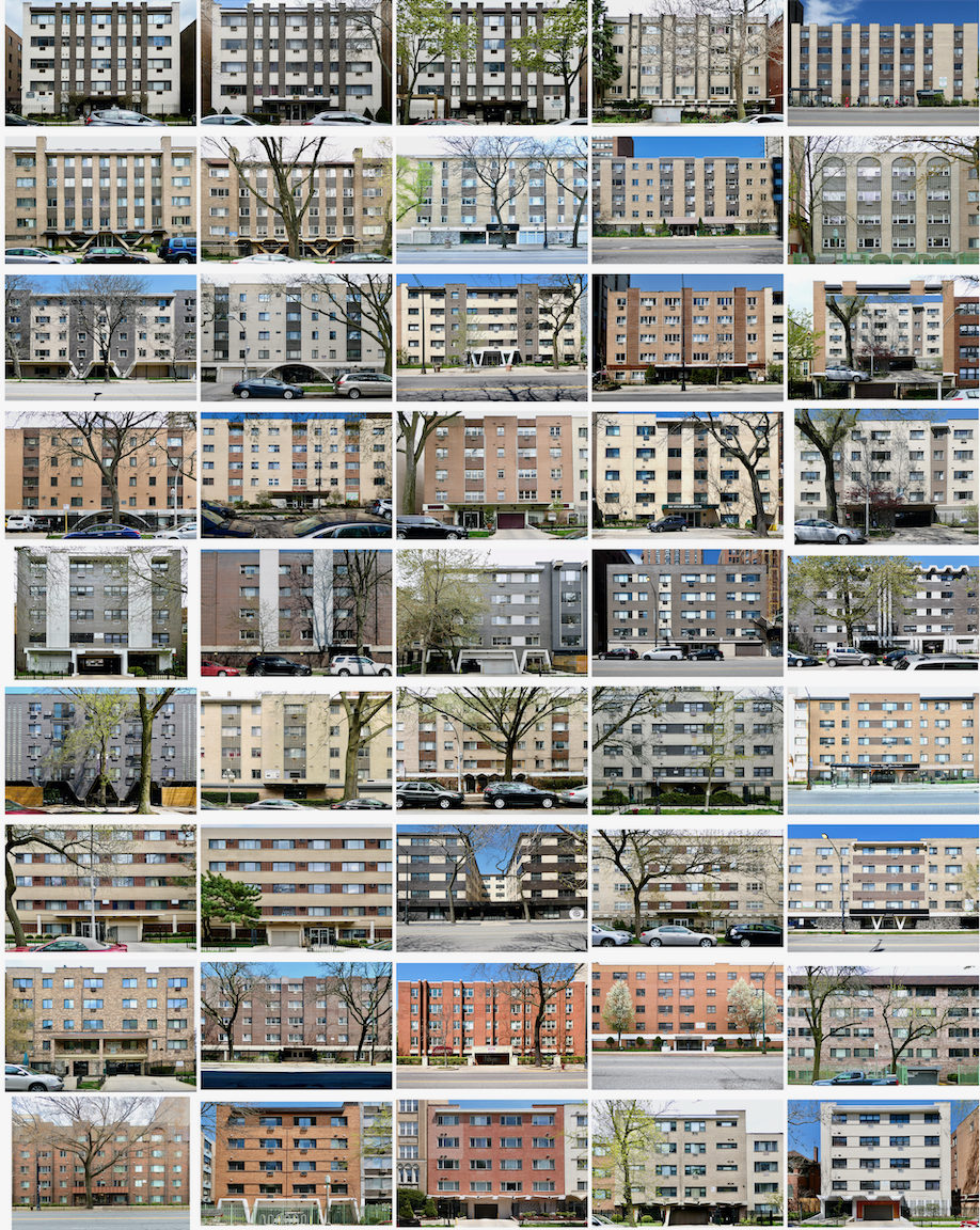 Facades of 45 Chicago 4+1 Apartment Buildings