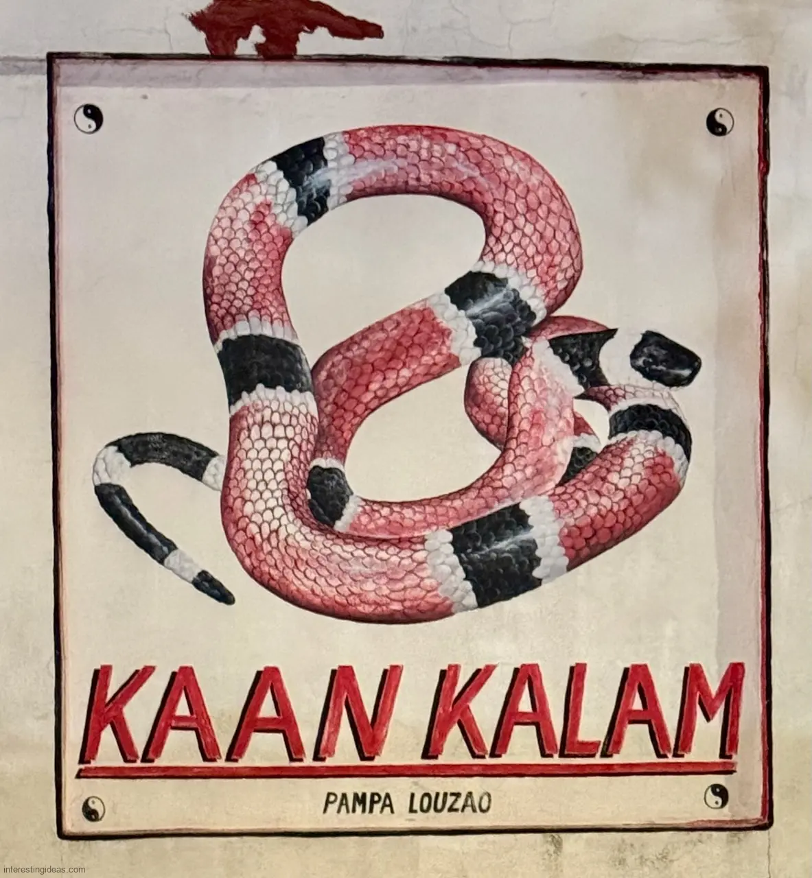 Painted snake sign