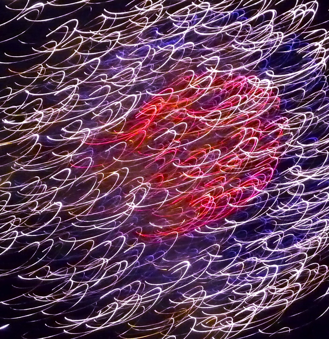 Abstract closeup of fireworks display